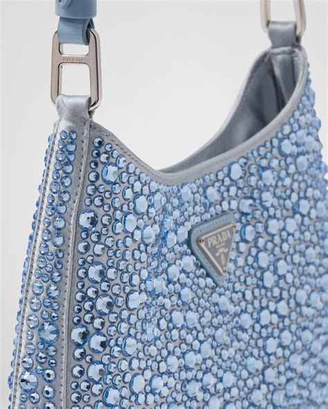 prada anchor blue|Light Blue Prada Cleo Satin Bag With Crystals .